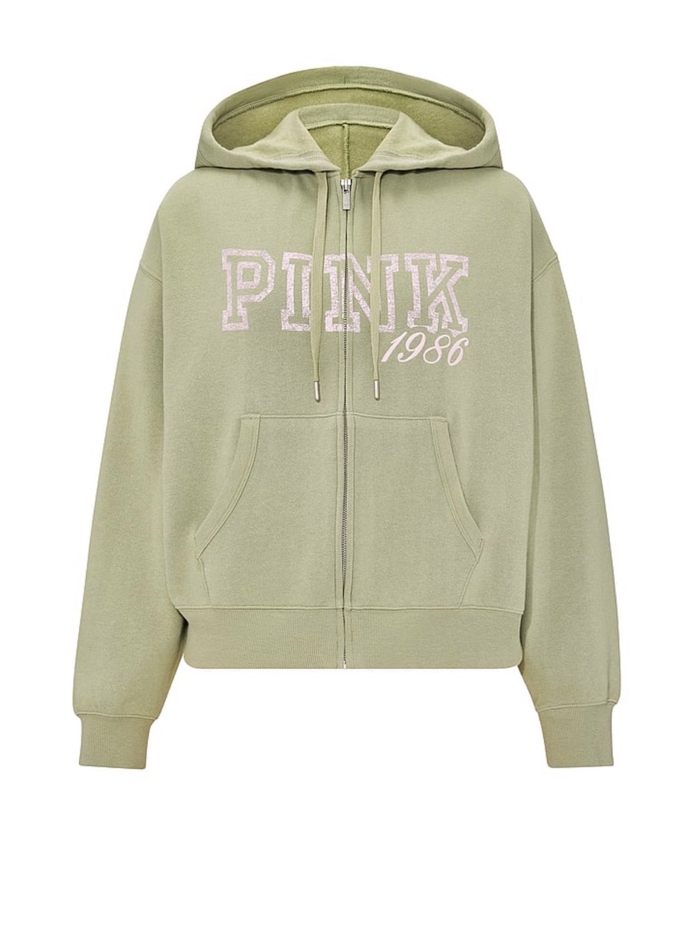 PINK Campus Fleece Zip Up Sweater